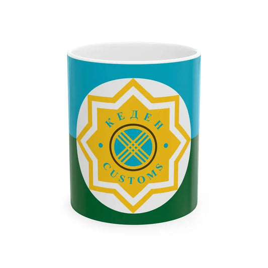 Kazakhstan Customs Service flag (Kazakhstan) White Coffee Mug 11oz - Go Mug Yourself