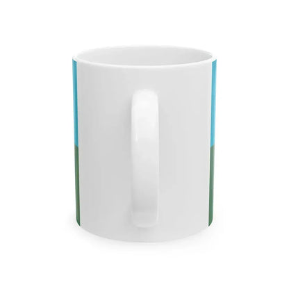 Kazakhstan Customs Service flag (Kazakhstan) White Coffee Mug - Go Mug Yourself