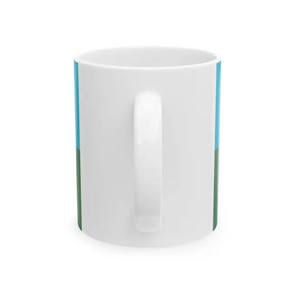 Kazakhstan Customs Service flag (Kazakhstan) White Coffee Mug - Go Mug Yourself