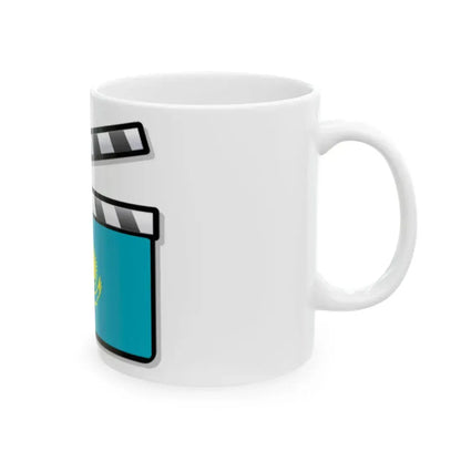 Kazakhstan film clapperboard variant (Kazakhstan) White Coffee Mug - Go Mug Yourself