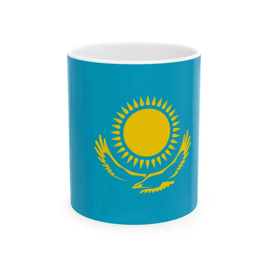 Kazakhstan Flag (Kazakhstan) White Coffee Mug 11oz - Go Mug Yourself