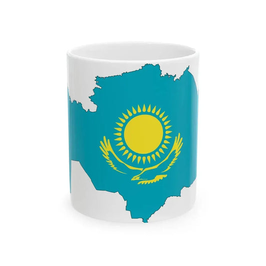 Kazakhstan-Flagmap (Kazakhstan) White Coffee Mug 11oz - Go Mug Yourself