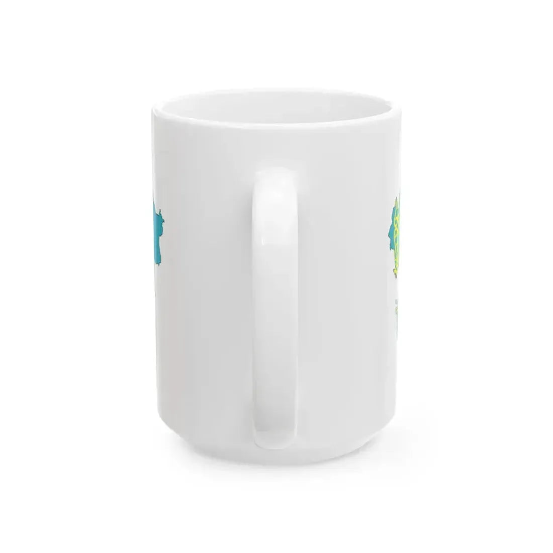 Kazakhstan-Flagmap (Kazakhstan) White Coffee Mug - Go Mug Yourself
