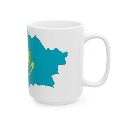 Kazakhstan-Flagmap (Kazakhstan) White Coffee Mug - Go Mug Yourself