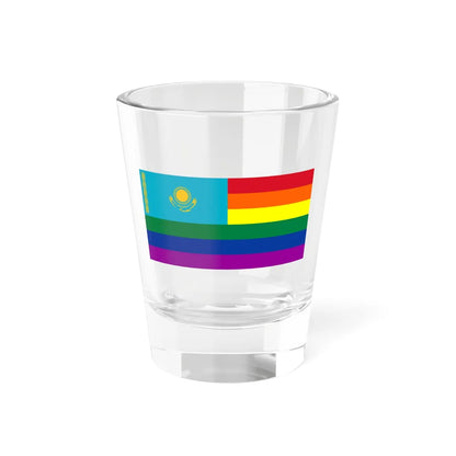 Kazakstan Rainbow Flag (Kazakhstan) Shot Glass 1.5oz 1.5oz - Go Mug Yourself
