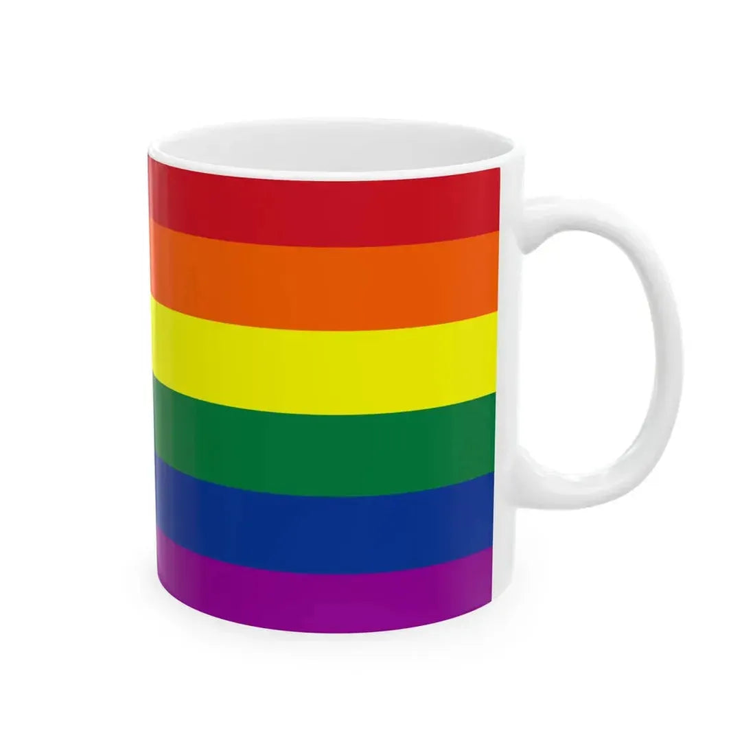 Kazakstan Rainbow Flag (Kazakhstan) White Coffee Mug - Go Mug Yourself