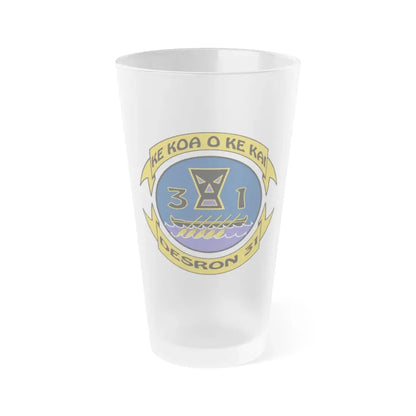 Ke Koa O Ke Kai DESRON 31 (U.S. Navy) Frosted Pint Glass 16oz Default Title - Go Mug Yourself
