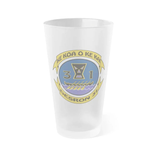 Ke Koa O Ke Kai DESRON 31 (U.S. Navy) Frosted Pint Glass 16oz Default Title - Go Mug Yourself