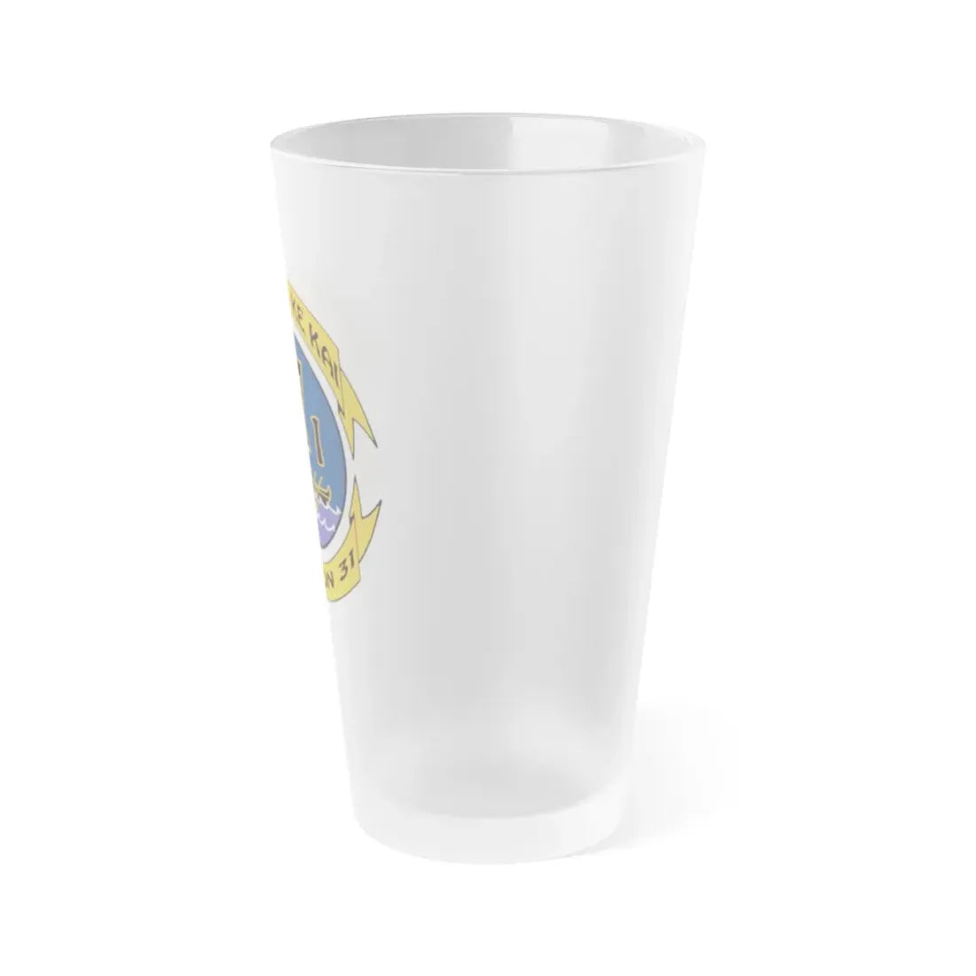 Ke Koa O Ke Kai DESRON 31 (U.S. Navy) Frosted Pint Glass 16oz - Go Mug Yourself