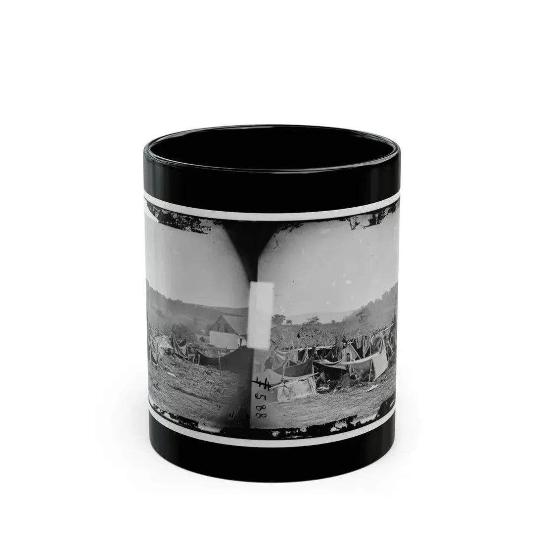Keedysville, Md., Vicinity. Confederate Wounded At Smith's Barn, With Dr. Anson Hurd, 14th Indiana Volunteers, In Attendance (U.S. Civil War) Black Coffee Mug 11oz - Go Mug Yourself