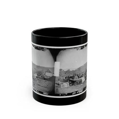 Keedysville, Md., Vicinity. Confederate Wounded At Smith's Barn, With Dr. Anson Hurd, 14th Indiana Volunteers, In Attendance (U.S. Civil War) Black Coffee Mug 11oz - Go Mug Yourself