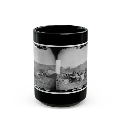 Keedysville, Md., Vicinity. Confederate Wounded At Smith's Barn, With Dr. Anson Hurd, 14th Indiana Volunteers, In Attendance (U.S. Civil War) Black Coffee Mug 15oz - Go Mug Yourself