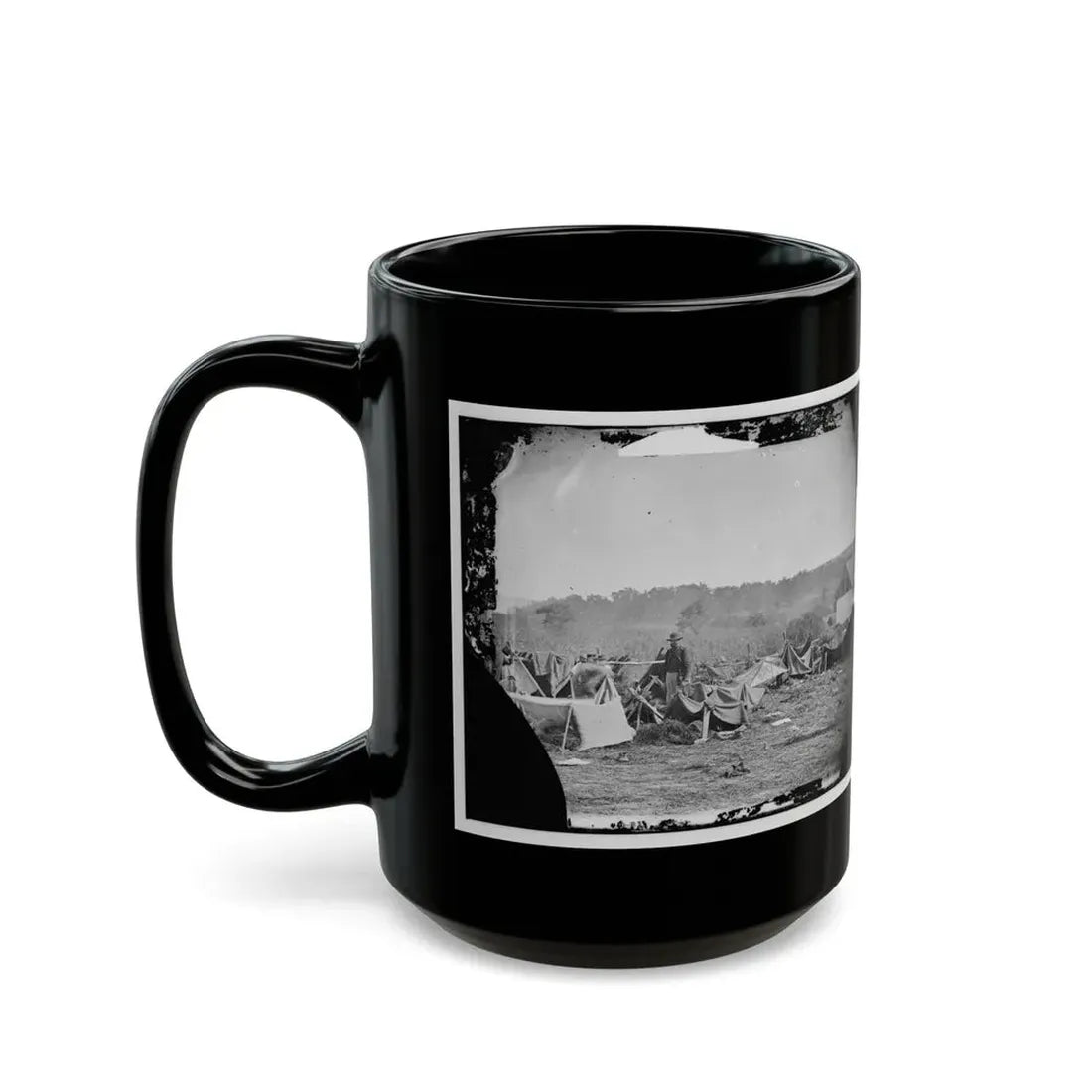 Keedysville, Md., Vicinity. Confederate Wounded At Smith's Barn, With Dr. Anson Hurd, 14th Indiana Volunteers, In Attendance (U.S. Civil War) Black Coffee Mug - Go Mug Yourself