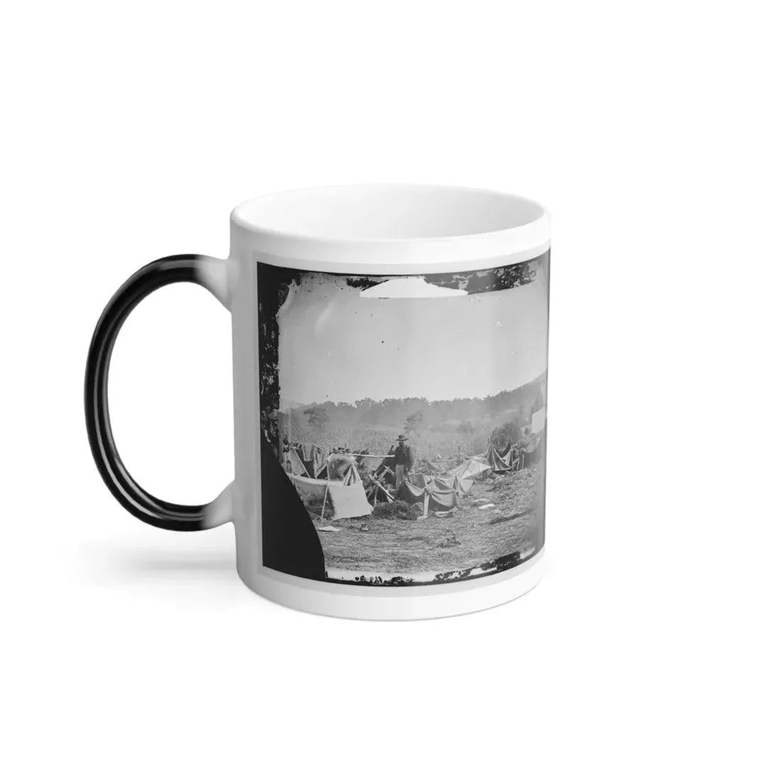 Keedysville, Md., Vicinity. Confederate Wounded at Smith's Barn, With Dr. Anson Hurd, 14Th Indiana Volunteers, in Attendance (U.S. Civil War) Color Changing Coffee Mug 11oz - Go Mug Yourself