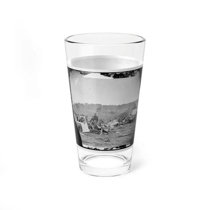 Keedysville, Md., Vicinity. Confederate Wounded At Smith's Barn, With Dr. Anson Hurd, 14th Indiana Volunteers, In Attendance (U.S. Civil War) Pint Glass 16oz - Go Mug Yourself