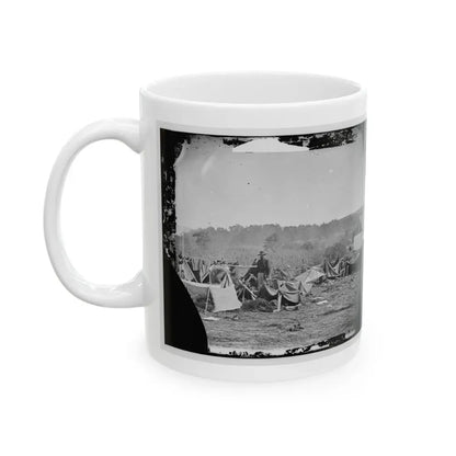 Keedysville, Md., Vicinity. Confederate Wounded At Smith's Barn, With Dr. Anson Hurd, 14th Indiana Volunteers, In Attendance (U.S. Civil War) White Coffee Mug - Go Mug Yourself