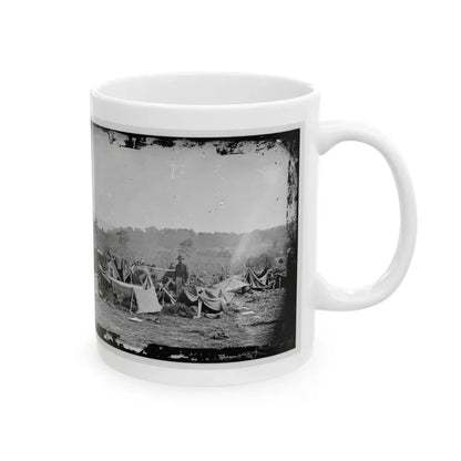 Keedysville, Md., Vicinity. Confederate Wounded At Smith's Barn, With Dr. Anson Hurd, 14th Indiana Volunteers, In Attendance (U.S. Civil War) White Coffee Mug - Go Mug Yourself