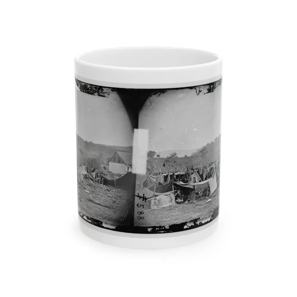 Keedysville, Md., Vicinity. Confederate Wounded At Smith's Barn, With Dr. Anson Hurd, 14th Indiana Volunteers, In Attendance (U.S. Civil War) White Coffee Mug-11oz-Go Mug Yourself