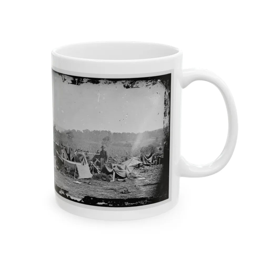 Keedysville, Md., Vicinity. Confederate Wounded At Smith's Barn, With Dr. Anson Hurd, 14th Indiana Volunteers, In Attendance (U.S. Civil War) White Coffee Mug-Go Mug Yourself