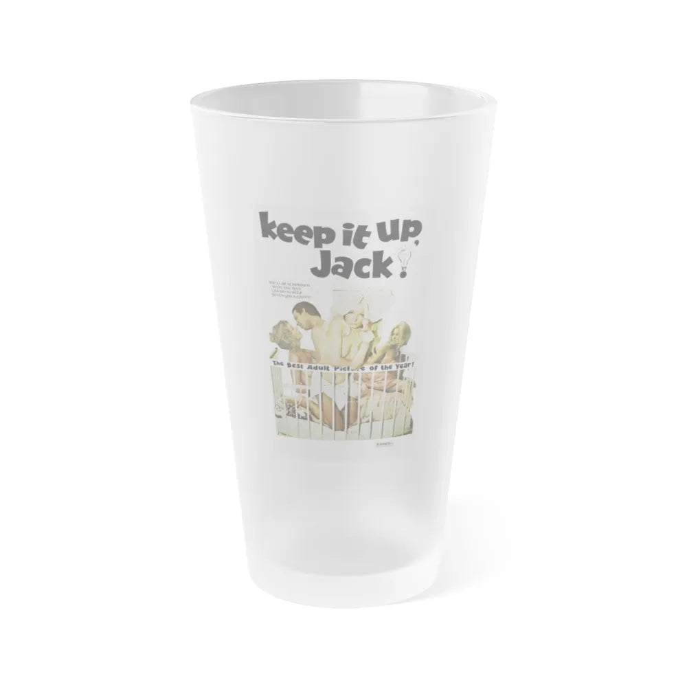 KEEP IT UP, JACK 1974 Movie Poster - Frosted Pint Glass 16oz-16oz-Frosted-Go Mug Yourself