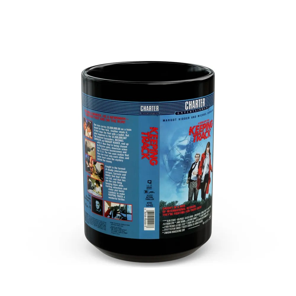 KEEPING TRACK (VHS COVER) - Black Coffee Mug-15oz-Go Mug Yourself