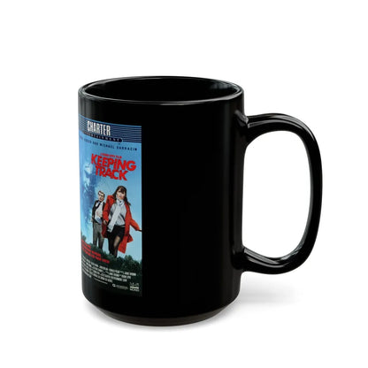 KEEPING TRACK (VHS COVER) - Black Coffee Mug-Go Mug Yourself