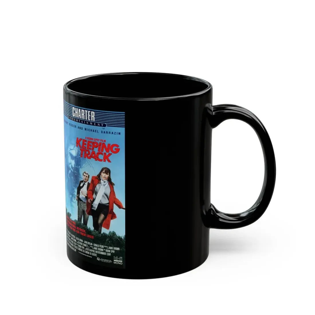 KEEPING TRACK (VHS COVER) - Black Coffee Mug - Go Mug Yourself
