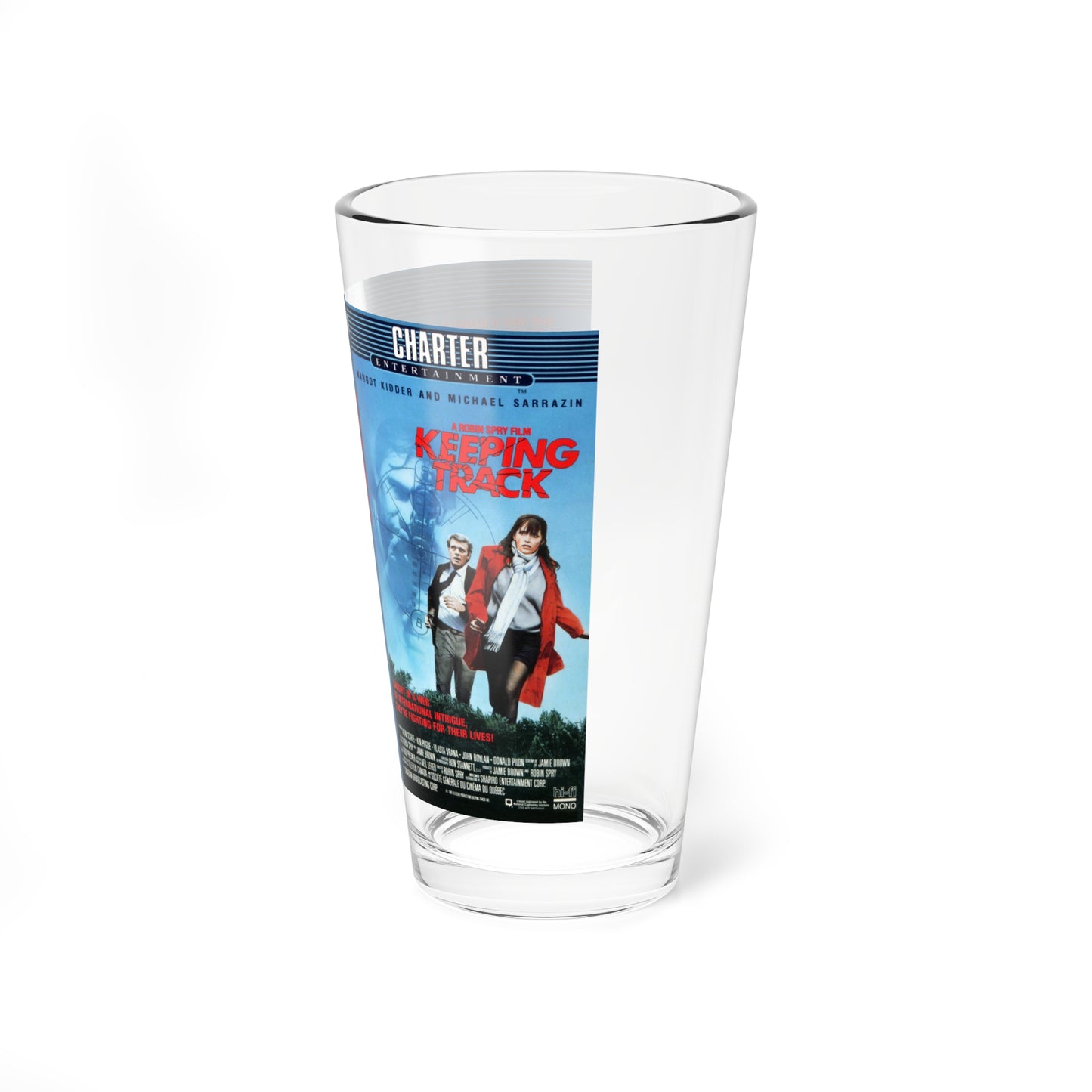 KEEPING TRACK (VHS COVER) Pint Glass 16oz-Go Mug Yourself