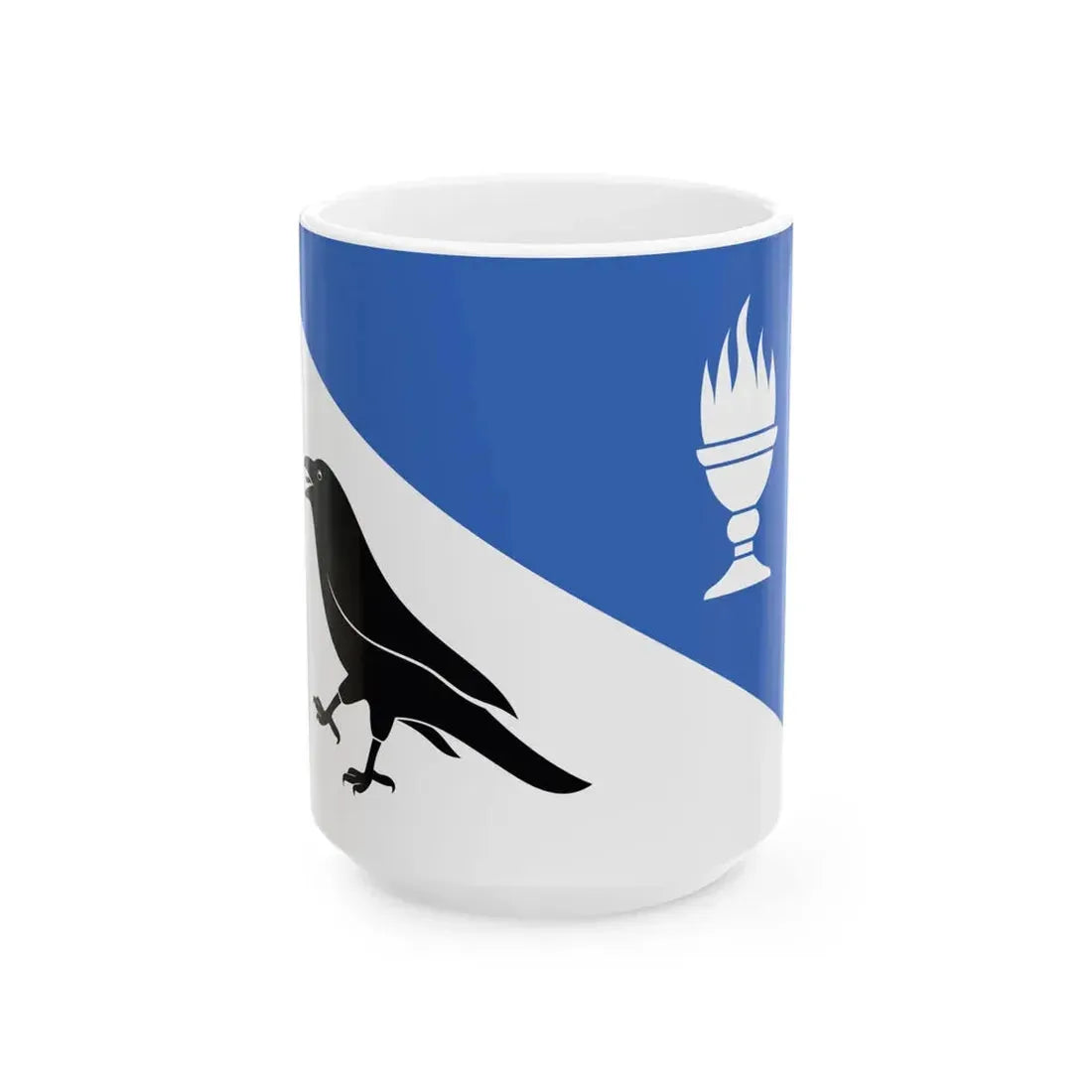 Kehtna valla lipp (Estonia) White Coffee Mug 15oz - Go Mug Yourself