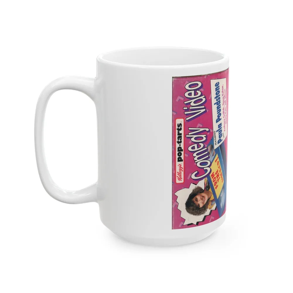 KELLOGGS POP TARTS COMEDY VIDEO FEATURING PAULA POUNDSTONE (VHS COVER) - White Coffee Mug-Go Mug Yourself