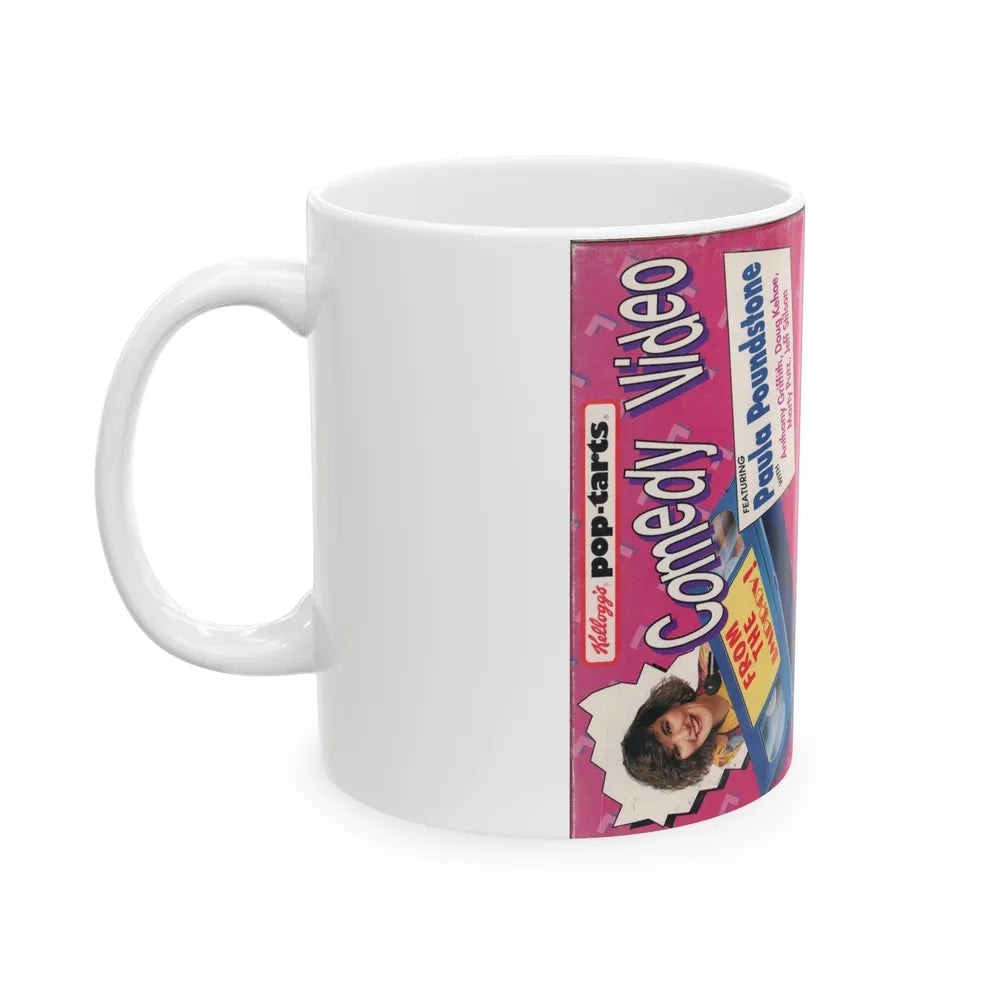 KELLOGGS POP TARTS COMEDY VIDEO FEATURING PAULA POUNDSTONE (VHS COVER) - White Coffee Mug-Go Mug Yourself