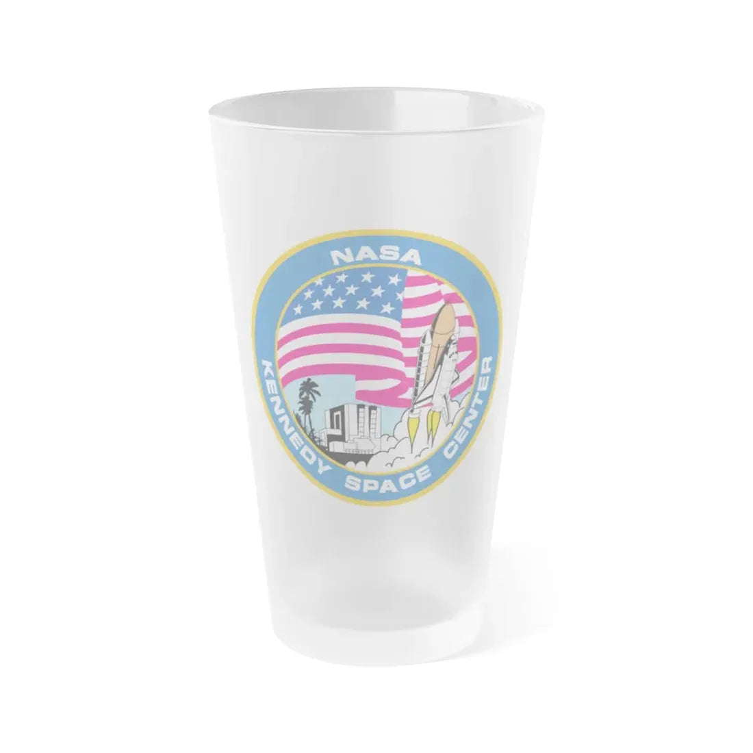 Kennedy Space Center - Frosted Pint Glass 16oz 16oz Frosted - Go Mug Yourself