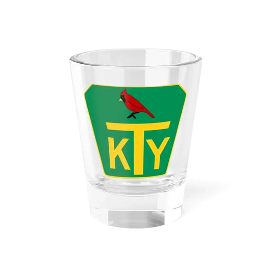 Kentucky Turnpike shield (Kentucky) (Road Sign) Shot Glass 1.5oz 1.5oz - Go Mug Yourself