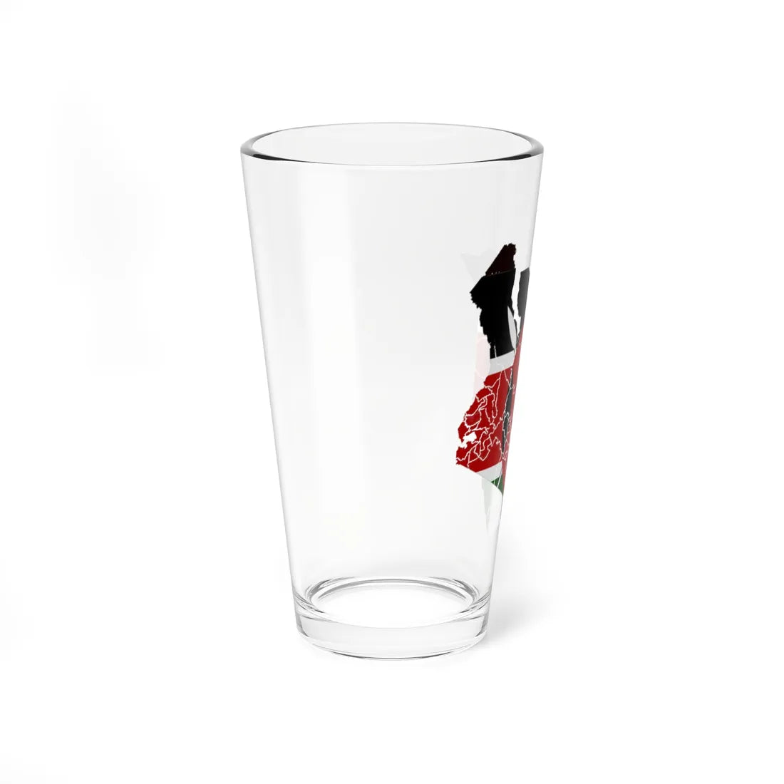 Kenya flag map (Kenya) Pint Glass 16oz - Go Mug Yourself