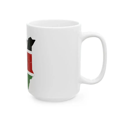 Kenya flag map (Kenya) White Coffee Mug - Go Mug Yourself