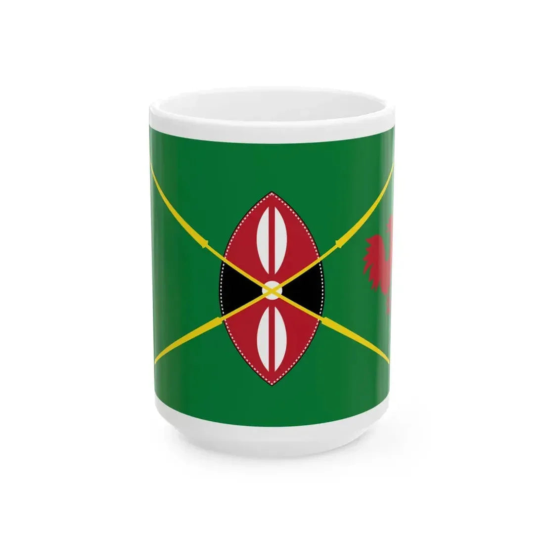 Kenya presidential standard DANIEL ARAP MOI (Kenya) White Coffee Mug 15oz - Go Mug Yourself