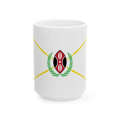 Kenya presidential standard MWAI KIBAKI (Kenya) White Coffee Mug 15oz - Go Mug Yourself