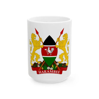Kenya presidential standard MWAI KIBAKI variant (Kenya) White Coffee Mug 15oz - Go Mug Yourself
