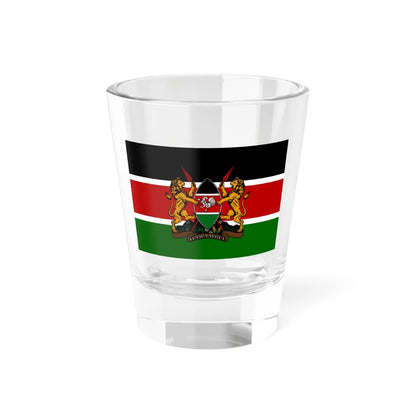 Kenyan coat of arms flag (Kenya) Shot Glass 1.5oz 1.5oz - Go Mug Yourself
