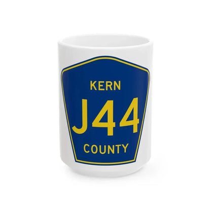Kern County J44 (California) (Road Sign) White Coffee Mug 15oz - Go Mug Yourself