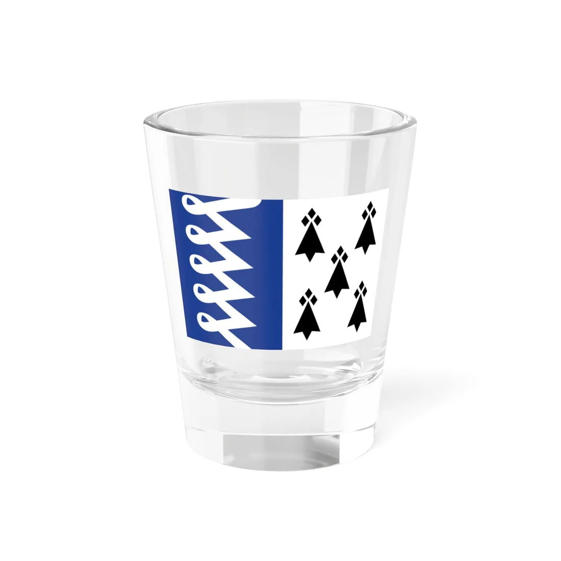Kernevodez traditional district flag (France) Shot Glass 1.5oz 1.5oz - Go Mug Yourself
