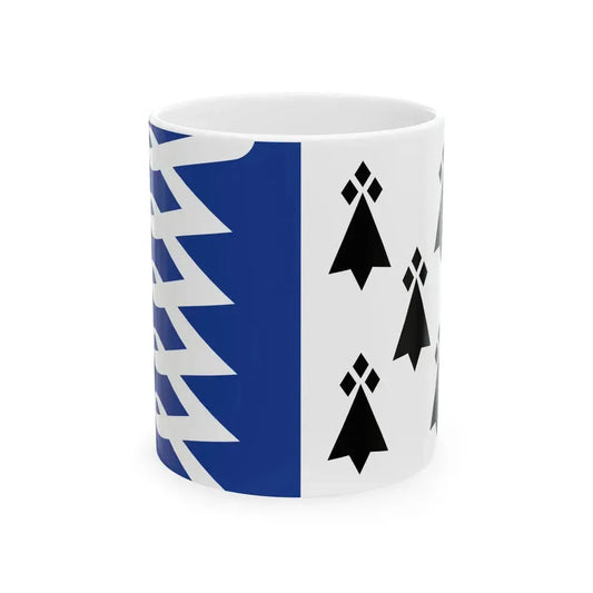 Kernevodez traditional district flag (France) White Coffee Mug 11oz - Go Mug Yourself