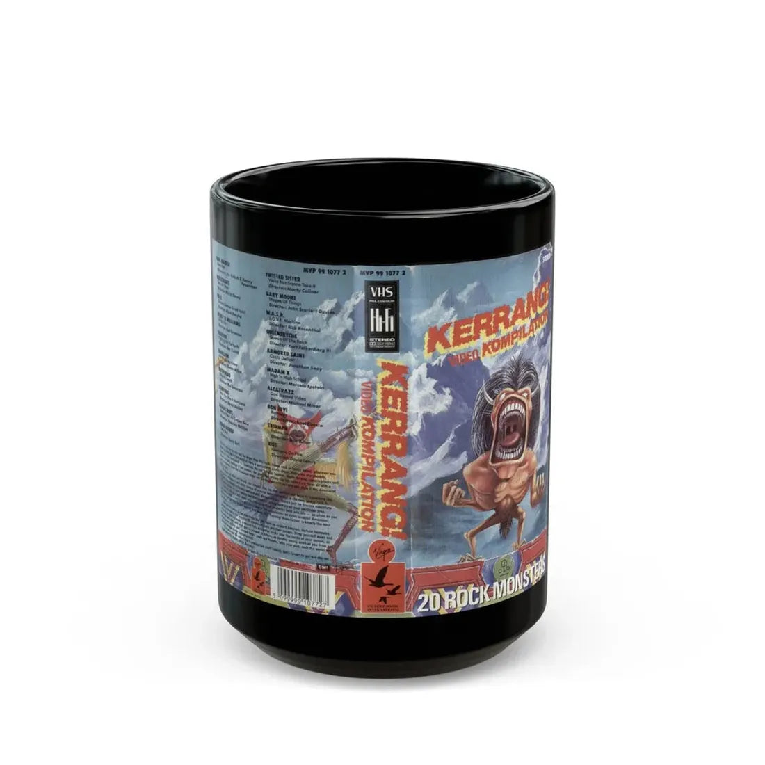 KERRANG VIDEO KOMPILATION (VHS COVER) - Black Coffee Mug 15oz - Go Mug Yourself