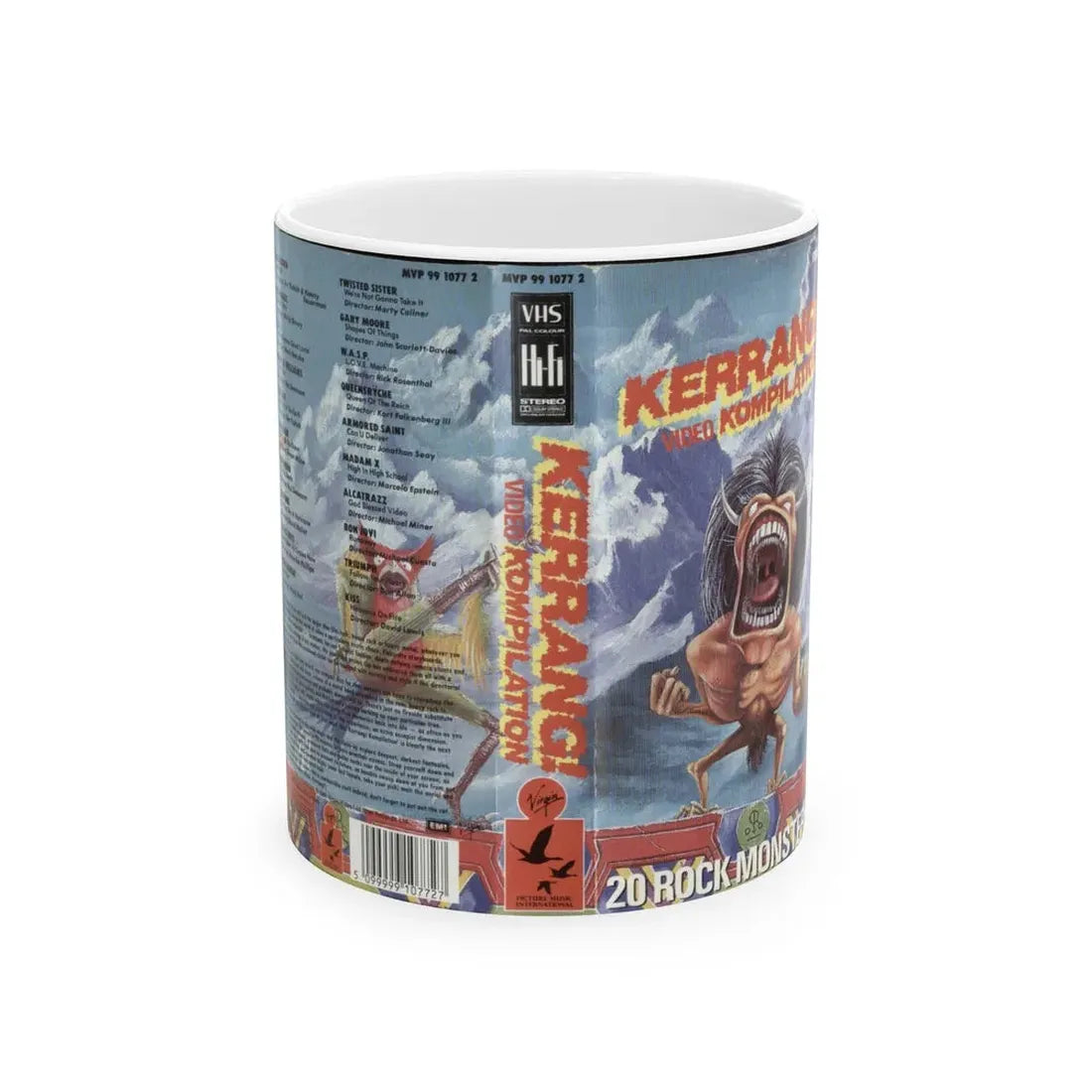 KERRANG VIDEO KOMPILATION (VHS COVER) - White Coffee Mug 11oz - Go Mug Yourself