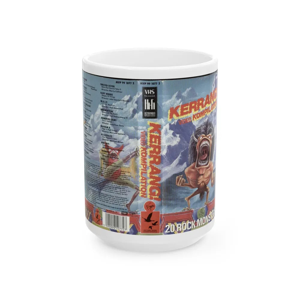 KERRANG VIDEO KOMPILATION (VHS COVER) - White Coffee Mug-15oz-Go Mug Yourself