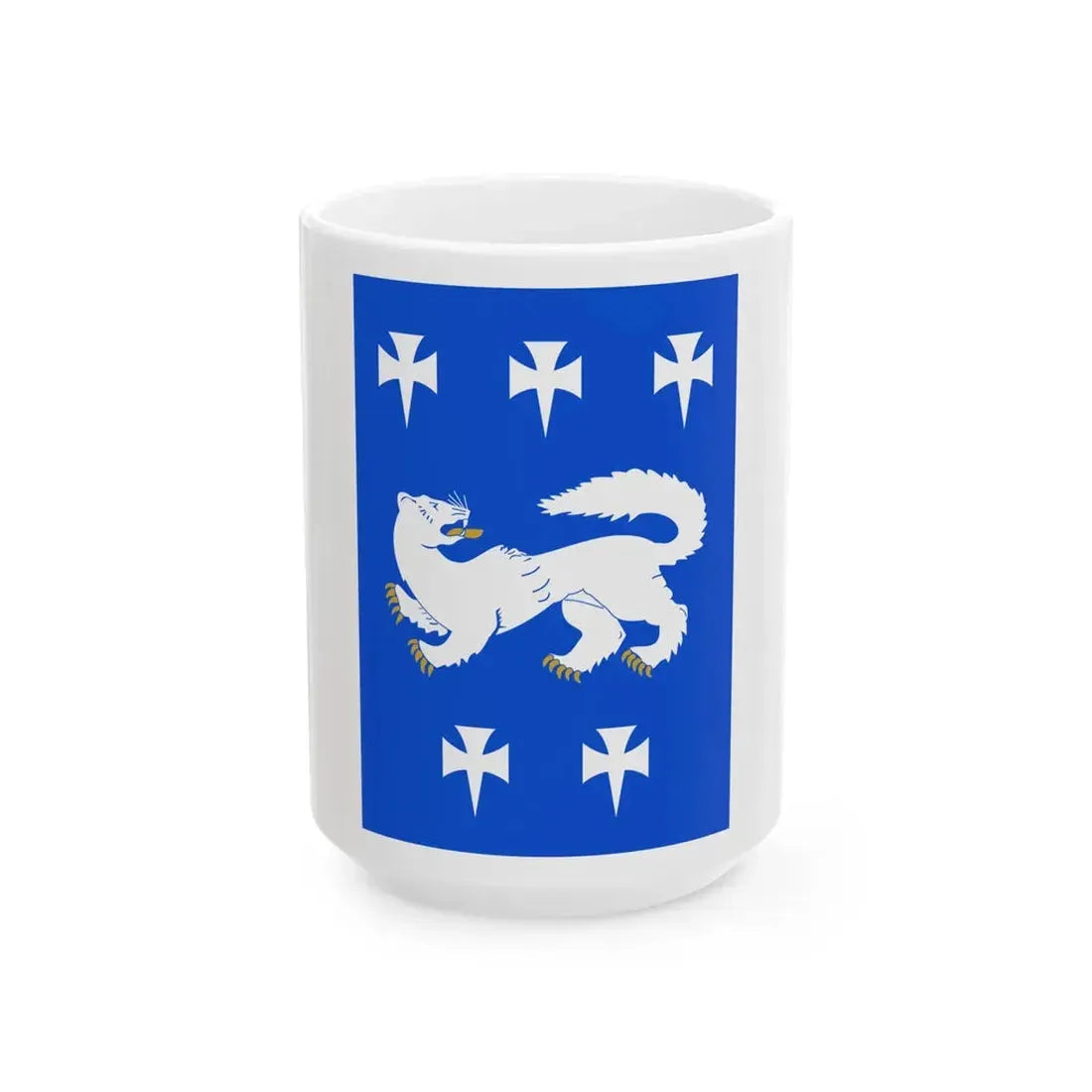 Keski-Pohjanmaa.lippu (Finland) White Coffee Mug 15oz - Go Mug Yourself