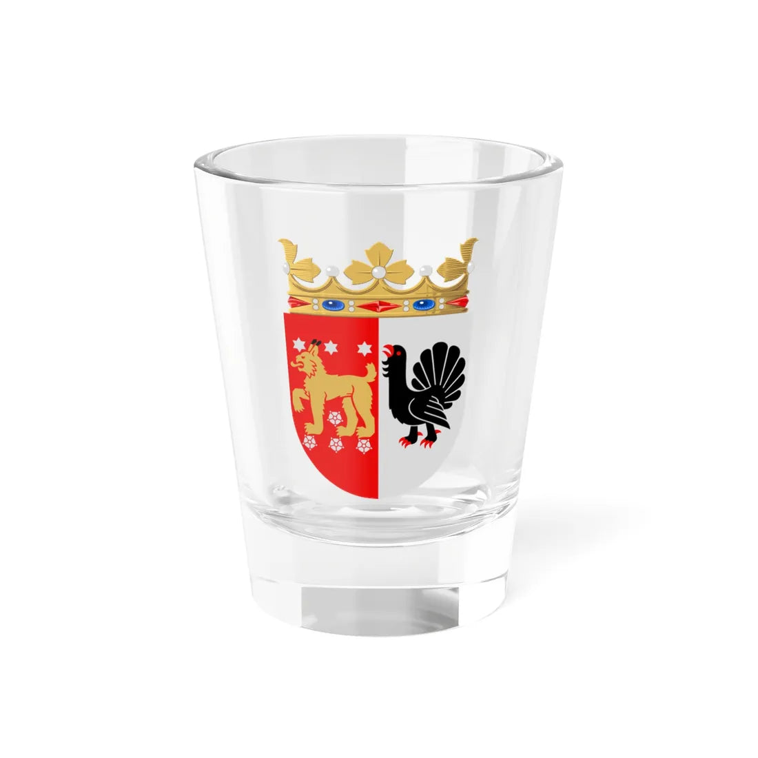 Keski-Suomen lääni.vaakuna (Finland) (Coat of Arms) Shot Glass 1.5oz 1.5oz - Go Mug Yourself
