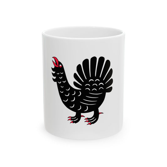 Keski-suomi lippu (Finland) White Coffee Mug-11oz-Go Mug Yourself