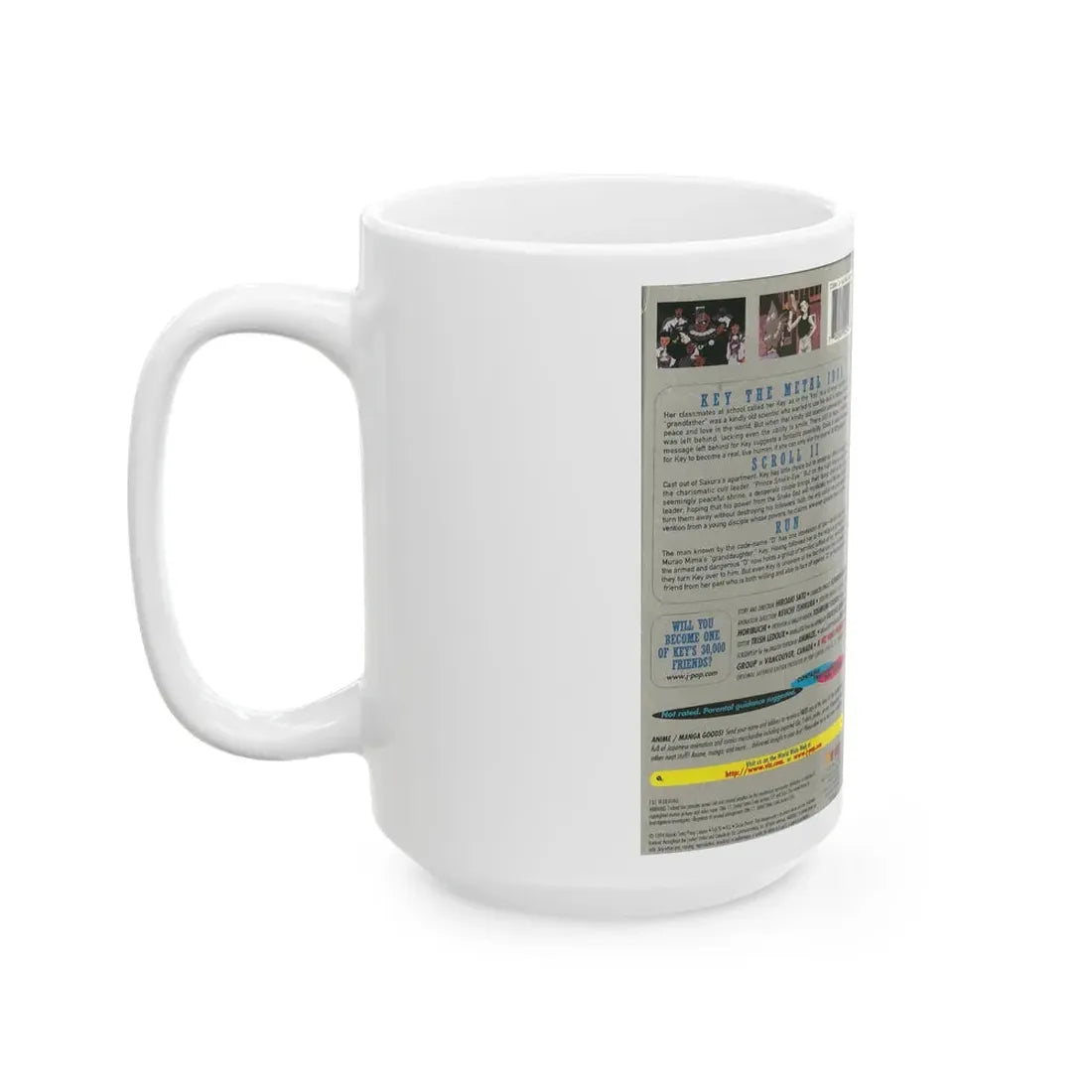 KEY THE METAL IDOL (VHS COVER) - White Coffee Mug - Go Mug Yourself