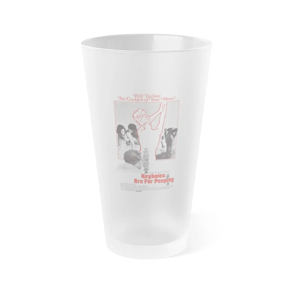 KEYHOLES ARE FOR PEEPING 1972 Movie Poster - Frosted Pint Glass 16oz-16oz-Frosted-Go Mug Yourself